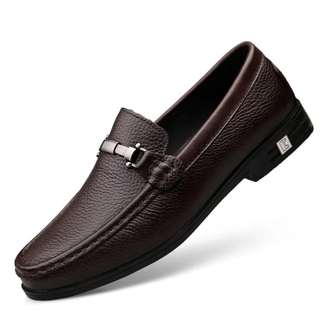 Eleganzia Mens Leather Loafers Luxury Slip On Comfort For Men Premium Real Leather