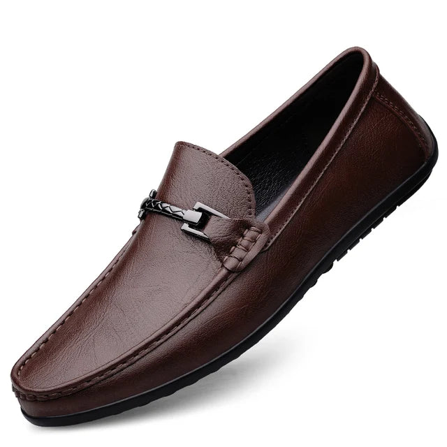 Street-Wave Genuine Leather Slip-On Loafers For Men Casual Comfort All Day Everyday