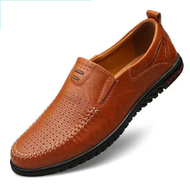 UrbanSteps Leather Slippers For Men Comfortable Casual Footwear With Non Slip Sole