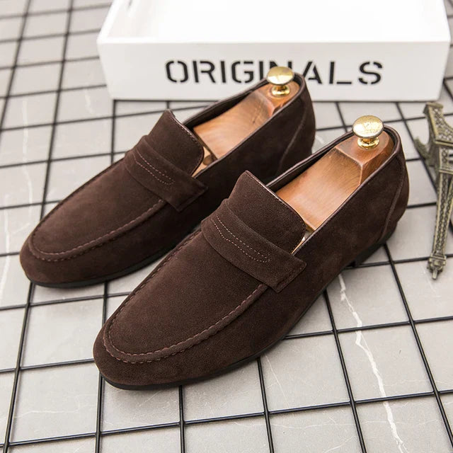 Leather Suede Loafers For Men Street-Wave Elegant Comfort And Versatility For Everyday Wear