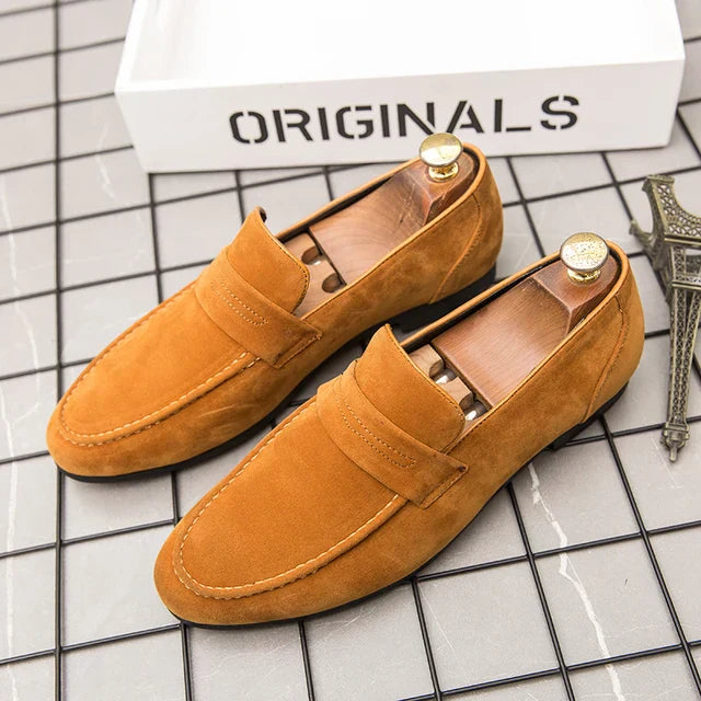 Leather Suede Loafers For Men Street-Wave Elegant Comfort And Versatility For Everyday Wear