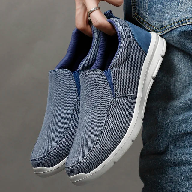 SchuhKönig Linen Slip On Loafers for Men Ultra Lightweight Breathable Comfort Casual Summer Style