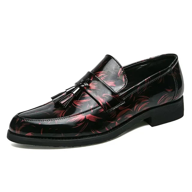PrestigeStil Italian Style Leather Tassel Loafers for Men Luxury Formal Footwear Ideal for Business and Weddings