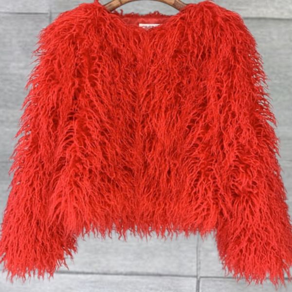 Streetwave Martina Faux Fur Coat For Women Luxurious Warmth Plush Pink Fur Outerwear