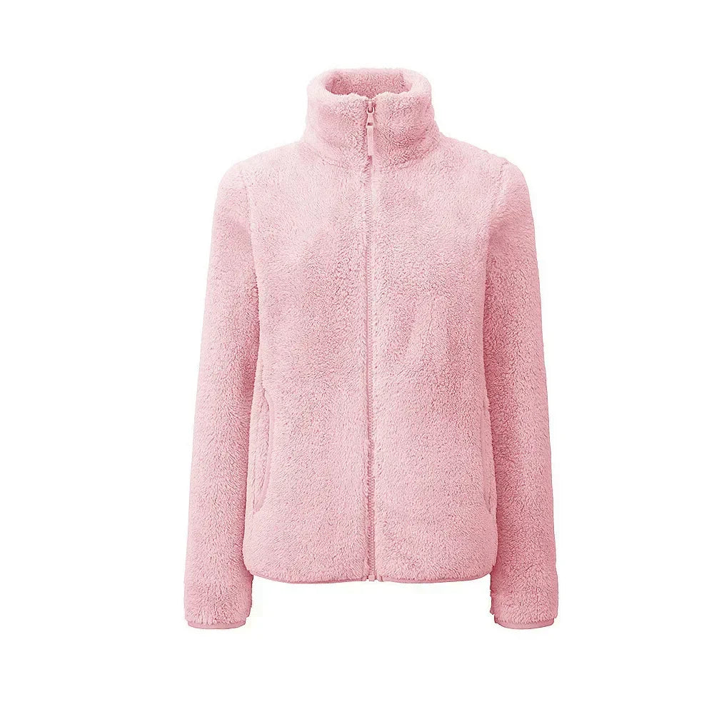 Street-Wave Plush Zip-Up Jacket For Women, Ultra-Soft Cozy Relaxed-Fit Warmth Everyday