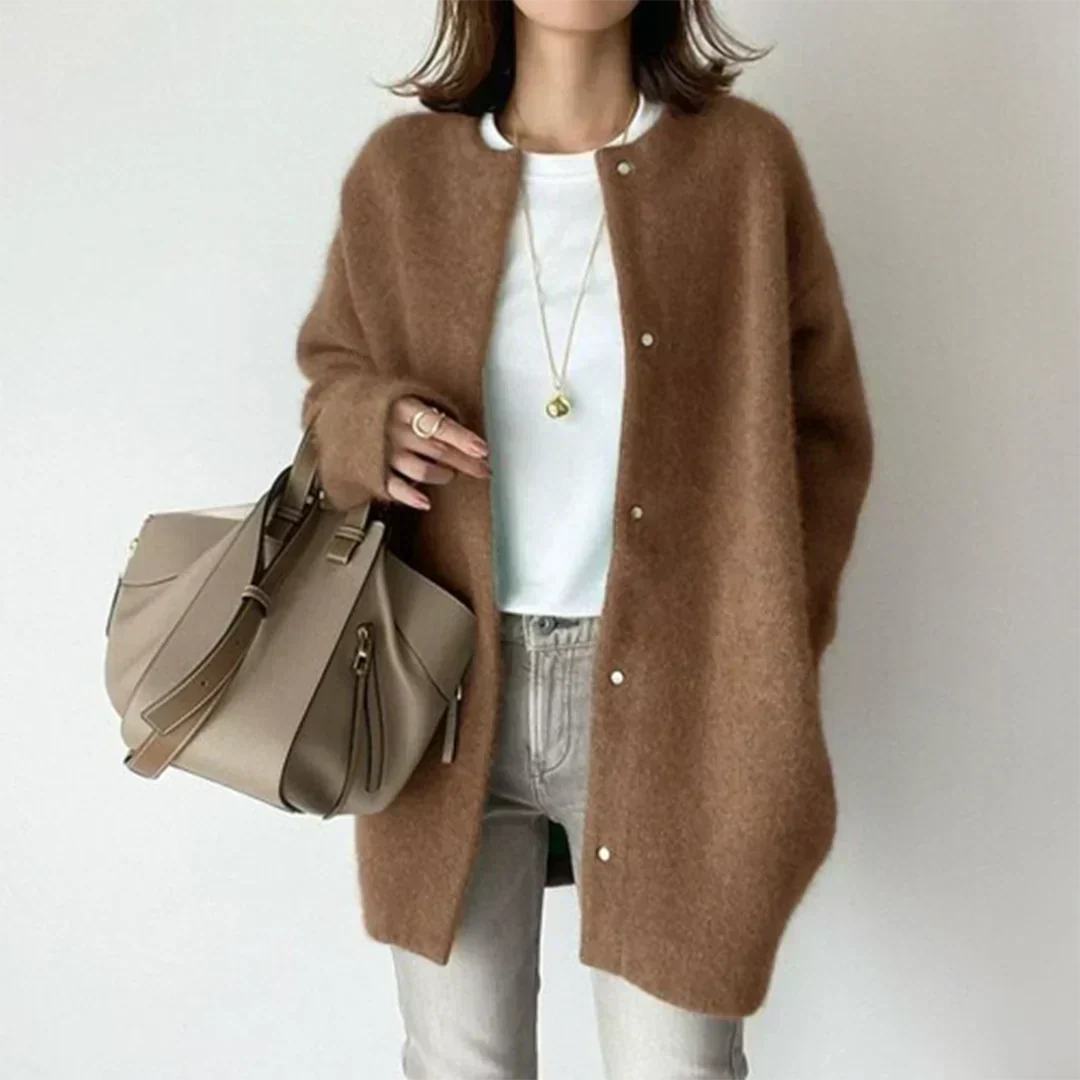 Street-wave Soft Wool Cardigan For Women With Relaxed Yet Flattering Fit For Everyday Chic