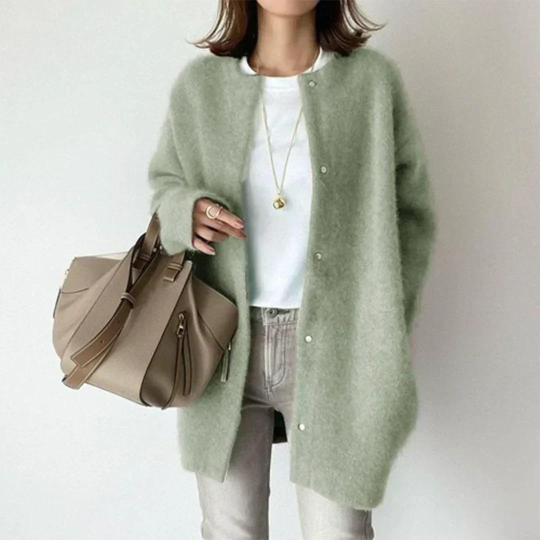 Street-wave Soft Wool Cardigan For Women With Relaxed Yet Flattering Fit For Everyday Chic