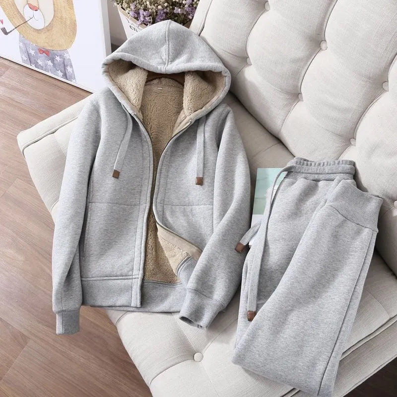 Street Wave Mina Fleece Tracksuit For Women Cozy Warmth Soft Cotton Poly Blend High Street Style