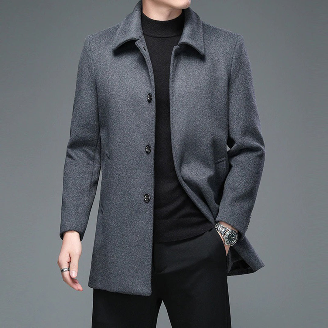 Van Halen Fashion Misael Long Mens Coat Elegant Winter Overcoat For Style Conscious Men