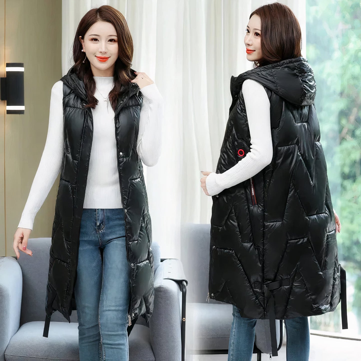Streetwave Mitzi Womens Long Puffer Coat Hooded Warmth And Timeless Style For Winter Fashion