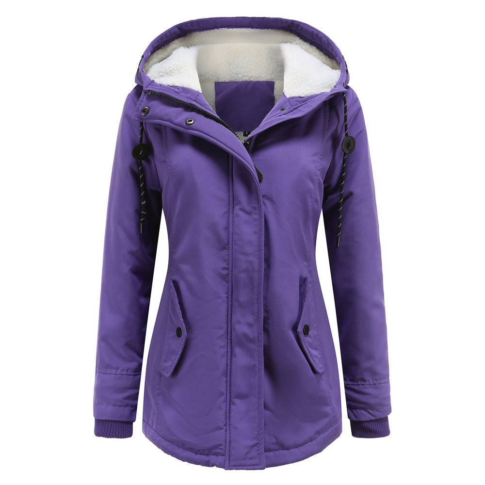 Nordisk-Flair Women's Hooded Waterproof Rain Jacket With Fleece Lining