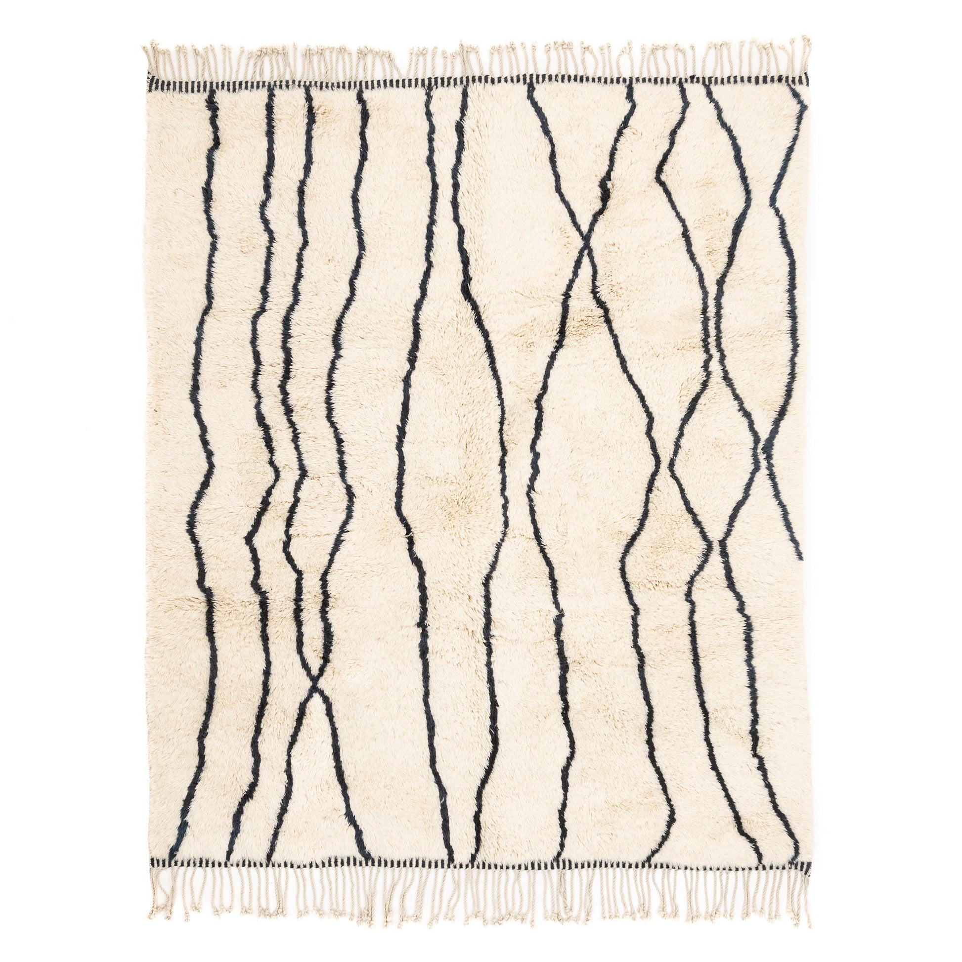 Paths - Luxury Shag Moroccan Rug - Street-Wave