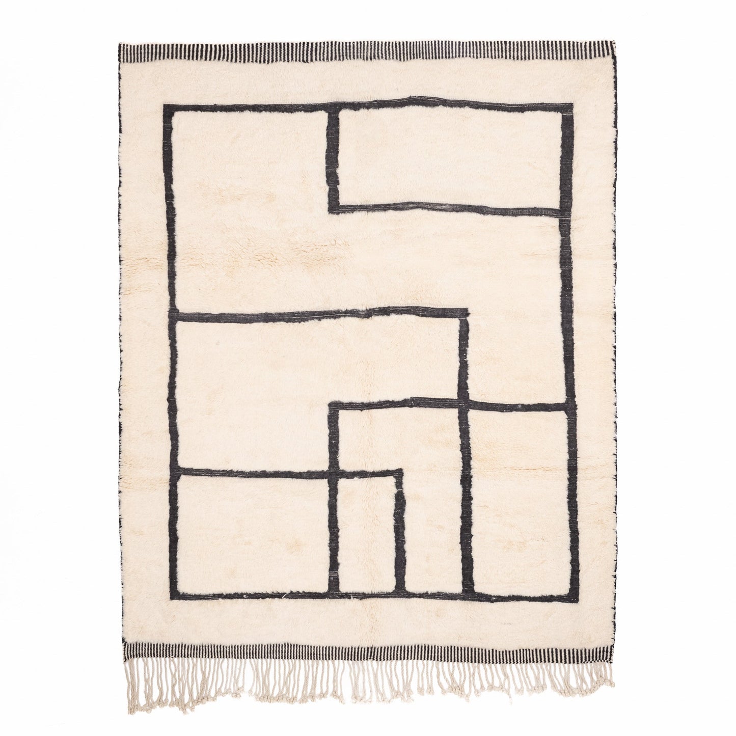 Unbalanced Ratio - Luxury Shag Moroccan Rug - Street-Wave