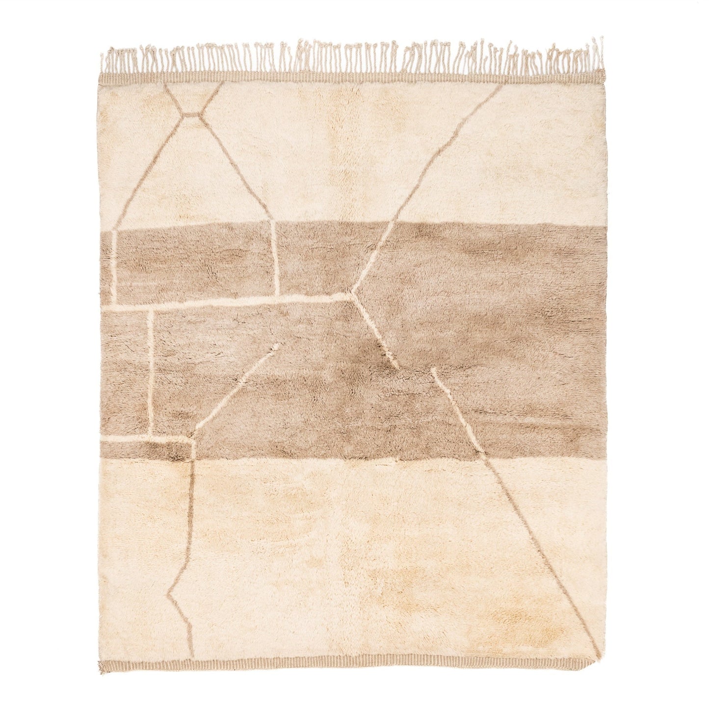 Pale Elegance - Luxury Shag Moroccan Rug - Street-Wave