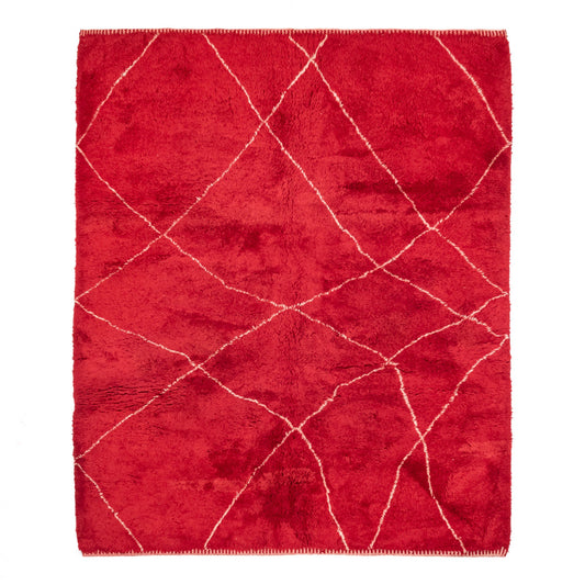 Ruby Rhapsody - Luxury Shag Moroccan Rug - Street-Wave