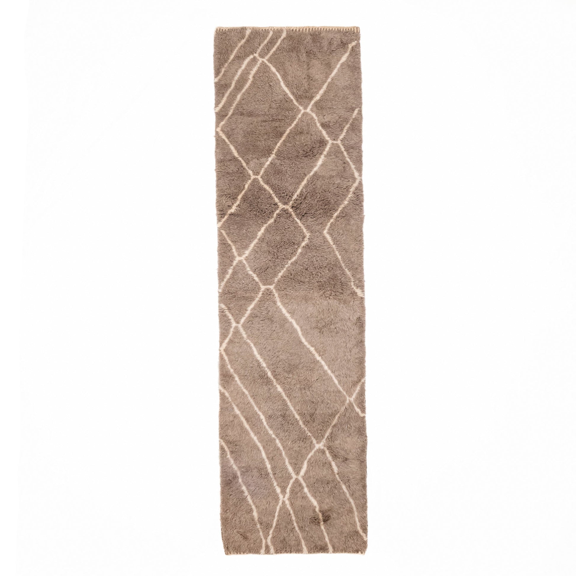 Earthy Pathways - Luxury Shag Moroccan Runner Rug - Street-Wave