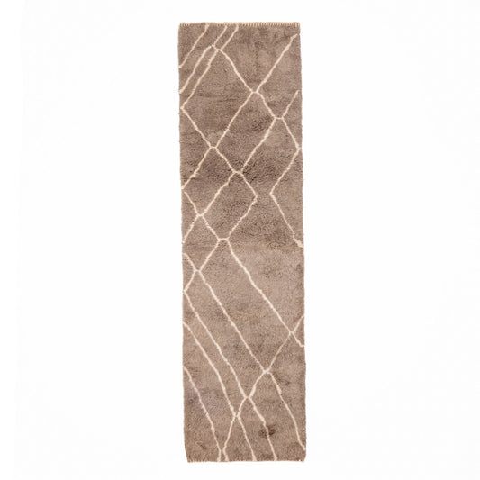Earthy Pathways - Luxury Shag Moroccan Runner Rug - Street-Wave