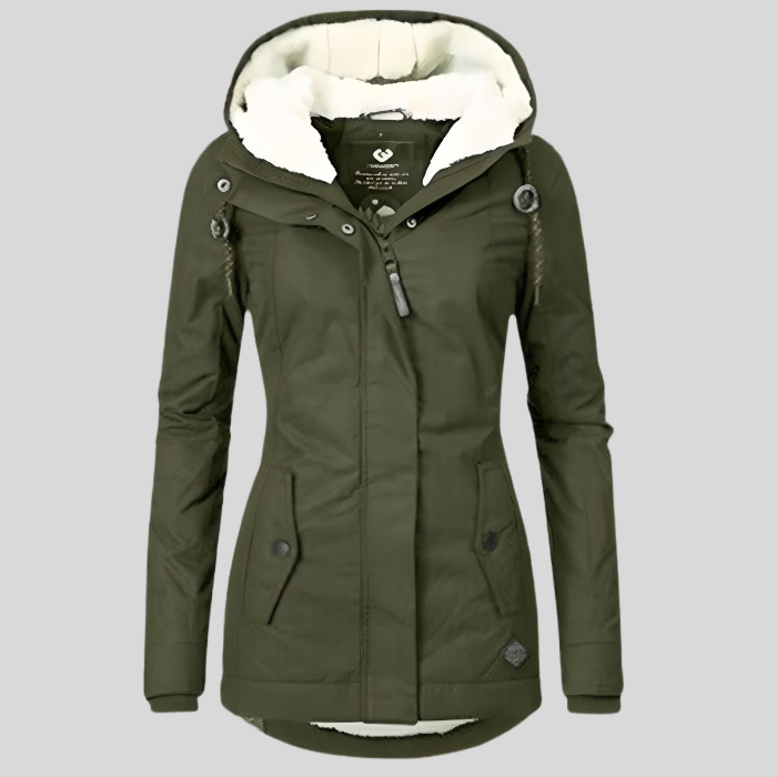 Street-wave Women's Winter Jacket With Hood - Warm Rainproof Coat For Cold Weather