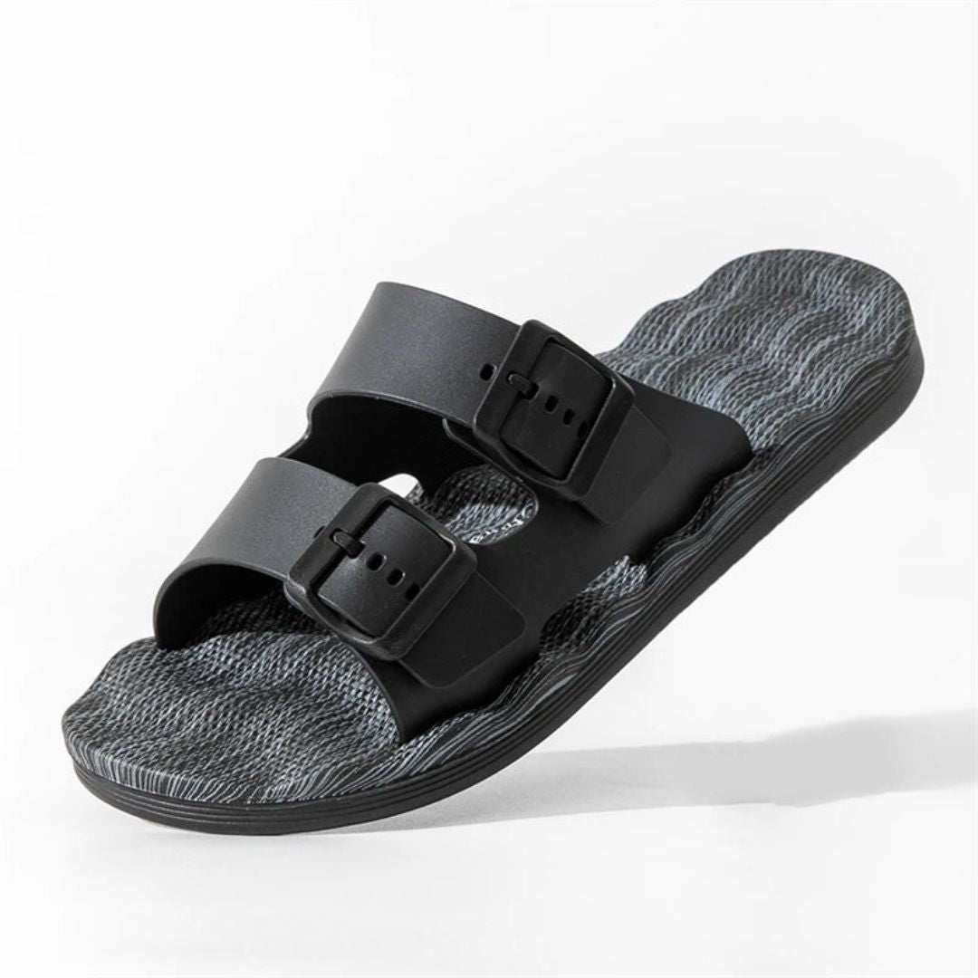 Malcom Coastwalk Sandals By Street-Wave Dual Buckle Adjustable Straps Cushioned Textured Insole Ultra Lightweight Anti Slip