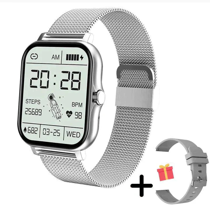 Minimalist Gold Mesh Band Smartwatch