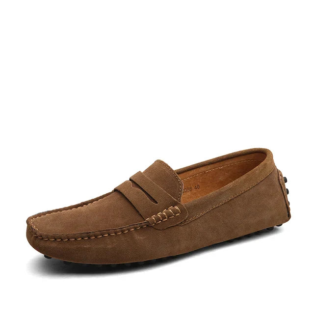 LuxoStep Men's Leather Loafers With Non Slip Sole For All Day Comfort And Style For Everyday Wear