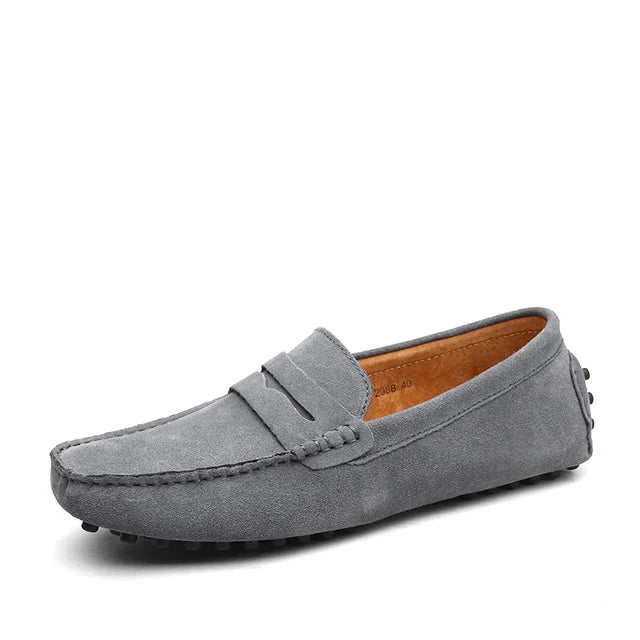 LuxoStep Men's Leather Loafers With Non Slip Sole For All Day Comfort And Style For Everyday Wear