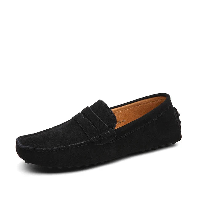 LuxoStep Men's Leather Loafers With Non Slip Sole For All Day Comfort And Style For Everyday Wear