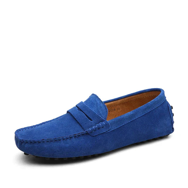 LuxoStep Men's Leather Loafers With Non Slip Sole For All Day Comfort And Style For Everyday Wear