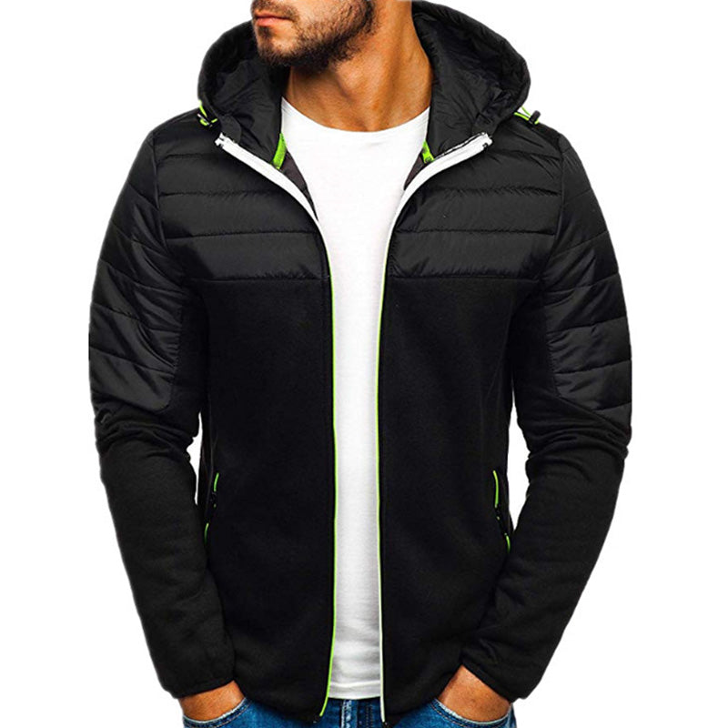 Street-wave Hooded Jacket For Men With Water Resistant Windproof Shield And All Weather Comfort