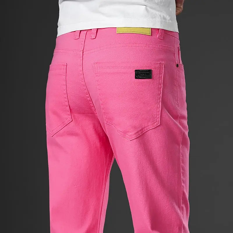 Street-Wave Mens Tapered Trousers Cotton Blend Full Length Five Pockets