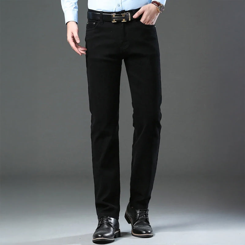 Street-Wave Mens Tapered Trousers Cotton Blend Full Length Five Pockets