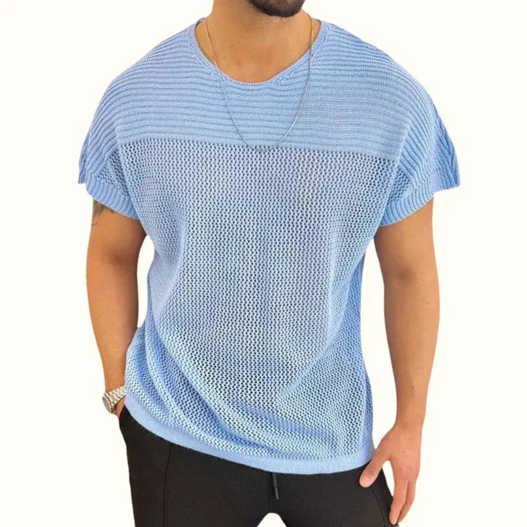 Marco Knit Mesh Tee Waylynn Unisex Breathable Lightweight Summer Top