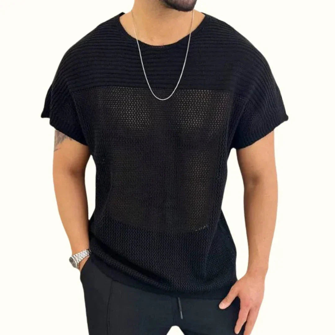 Marco Knit Mesh Tee Waylynn Unisex Breathable Lightweight Summer Top