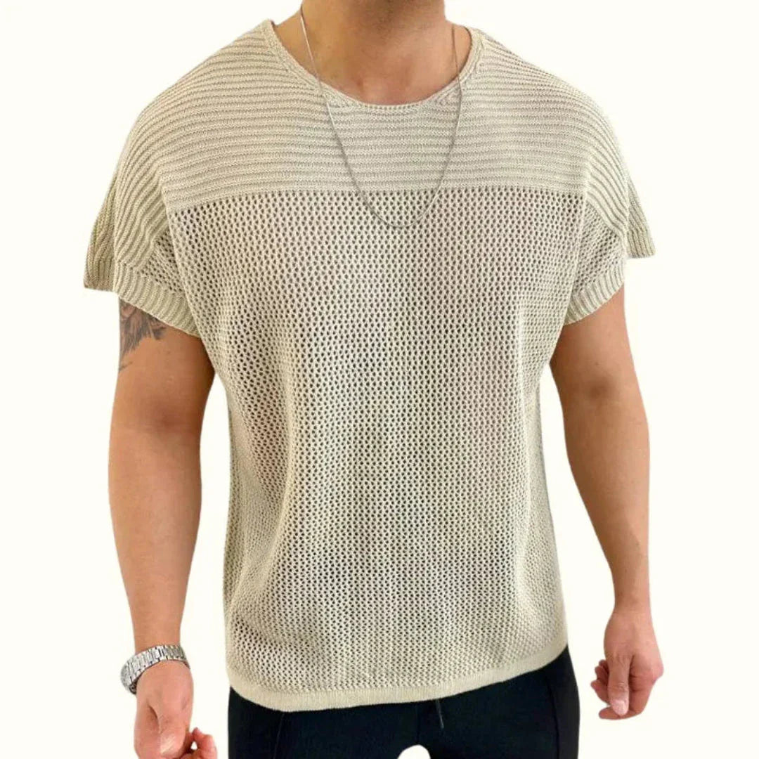 Marco Knit Mesh Tee Waylynn Unisex Breathable Lightweight Summer Top