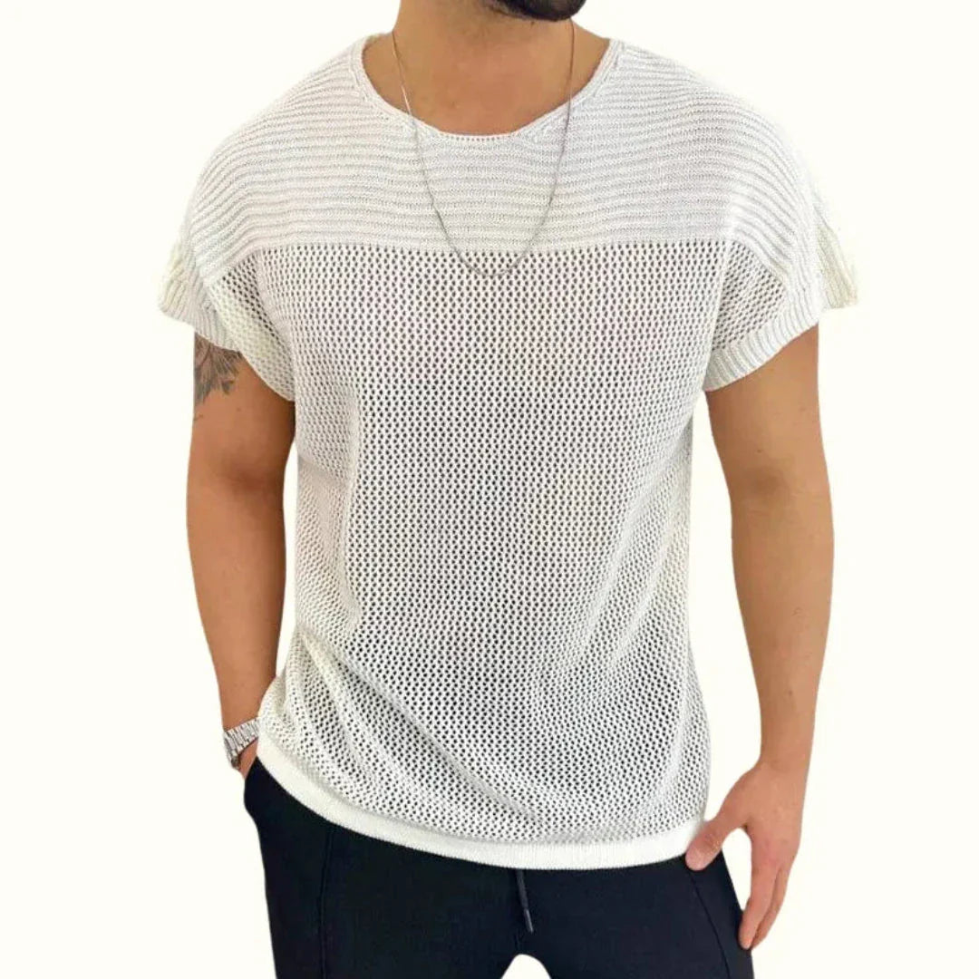 Marco Knit Mesh Tee Waylynn Unisex Breathable Lightweight Summer Top