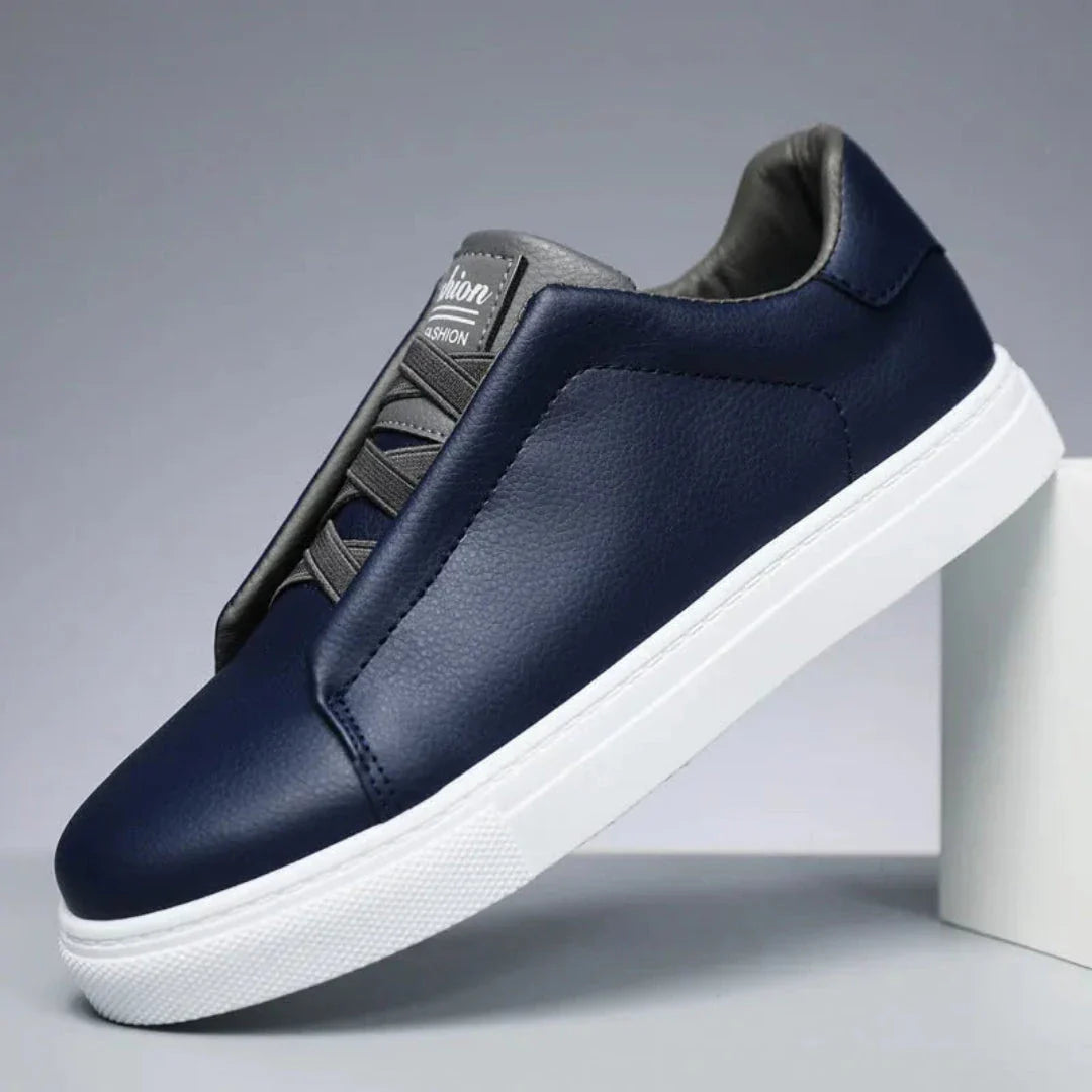 Marco Luxe Leather Sneakers For Men By Waylynn All Day Comfort
