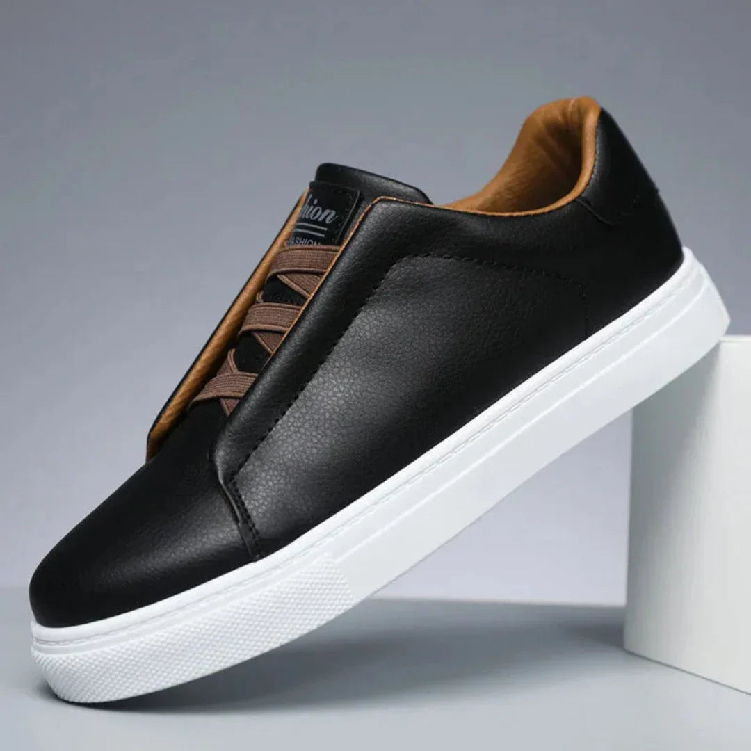 Marco Luxe Leather Sneakers For Men By Waylynn All Day Comfort