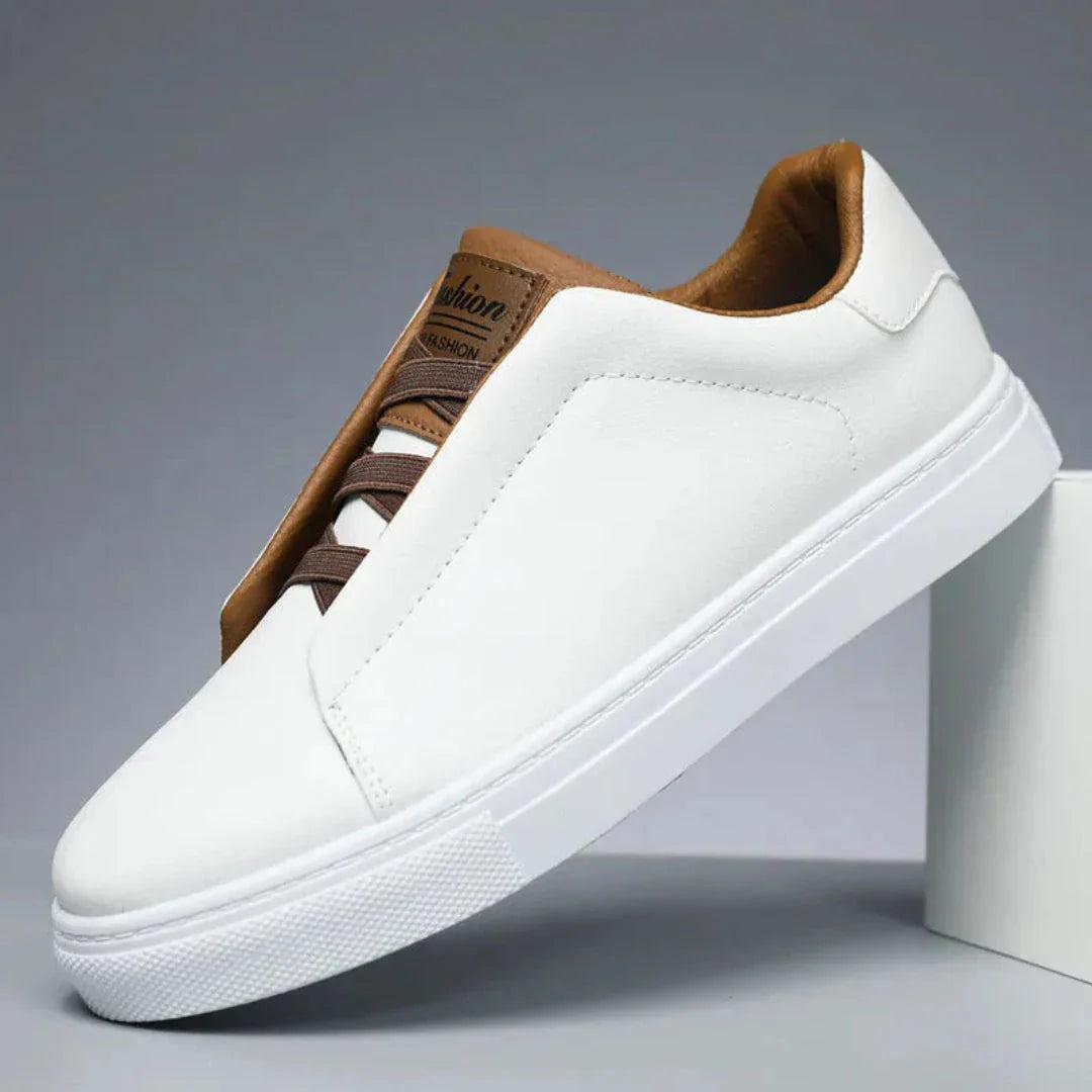 Marco Luxe Leather Sneakers For Men By Waylynn All Day Comfort