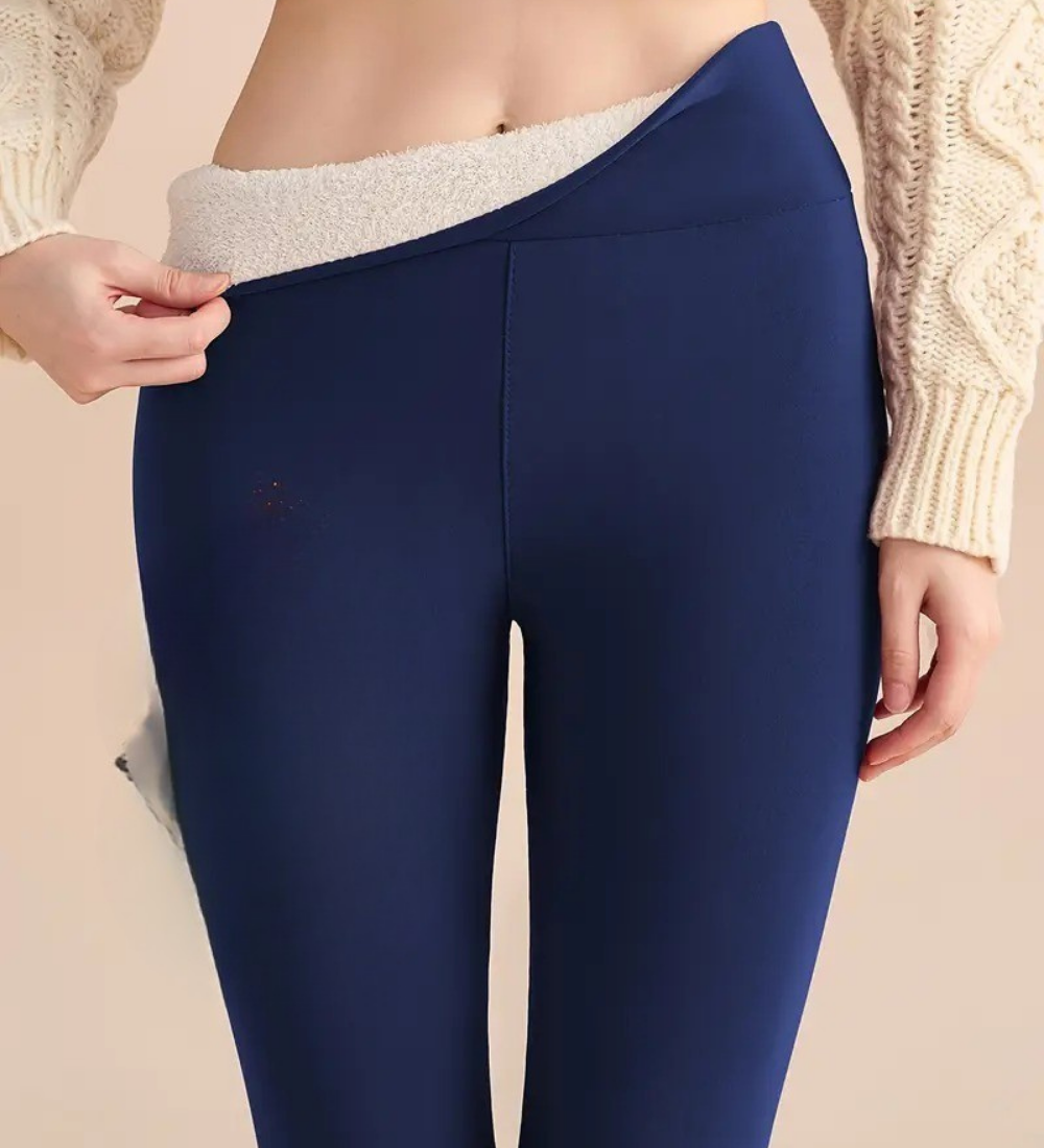 Street Wave Women's Plush Lined Leggings High Waist Warm Comfort