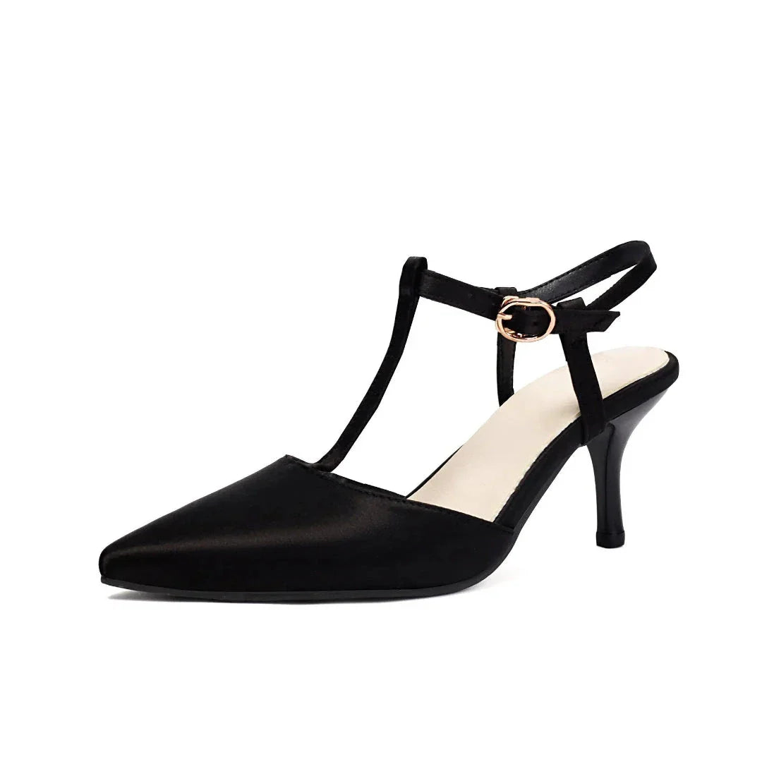 Waylynn Maris Chic T-Strap Pointed-Toe Stilettos for Women