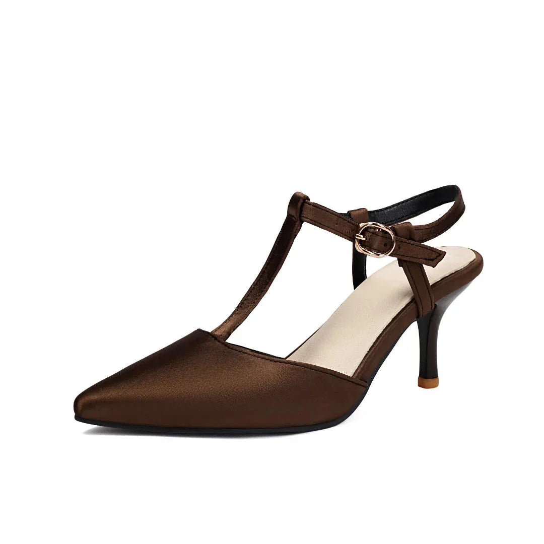 Waylynn Maris Chic T-Strap Pointed-Toe Stilettos for Women