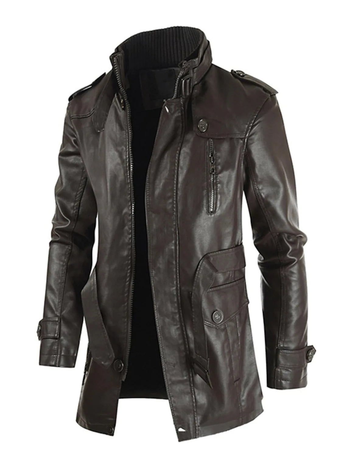Leather Jacket For Men Street Wave Elegant Comfort Fit With Classic Flair And Mobility