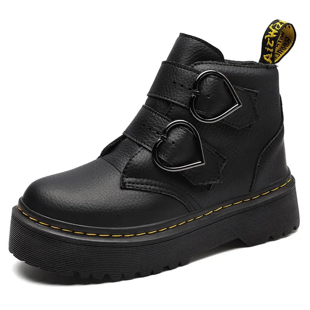 Streetwave Womens Winter Boots Warm Stylish Orthopedic Support With Heart Buckle