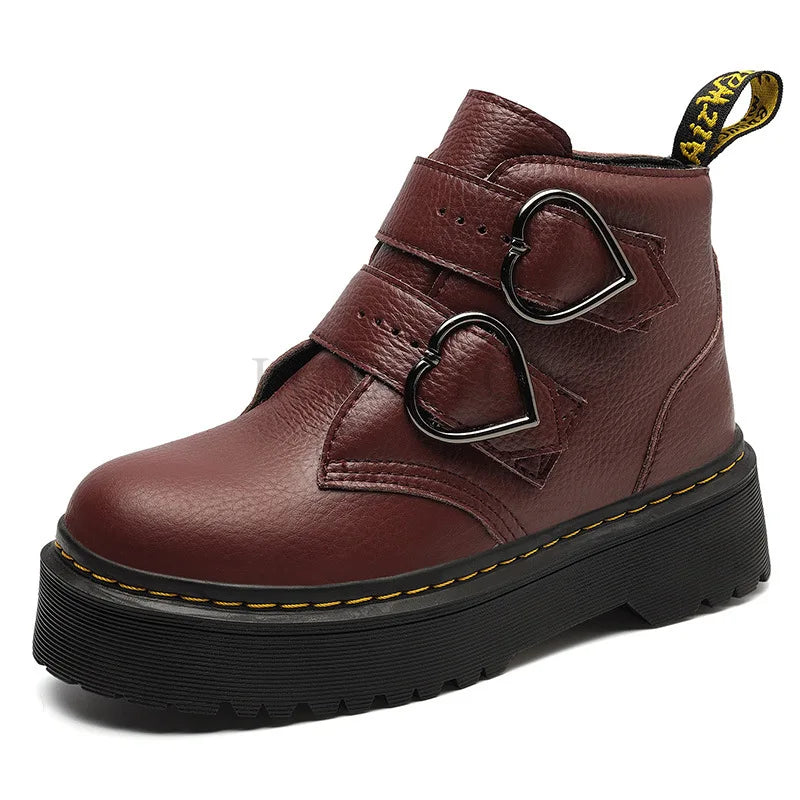 Streetwave Womens Winter Boots Warm Stylish Orthopedic Support With Heart Buckle