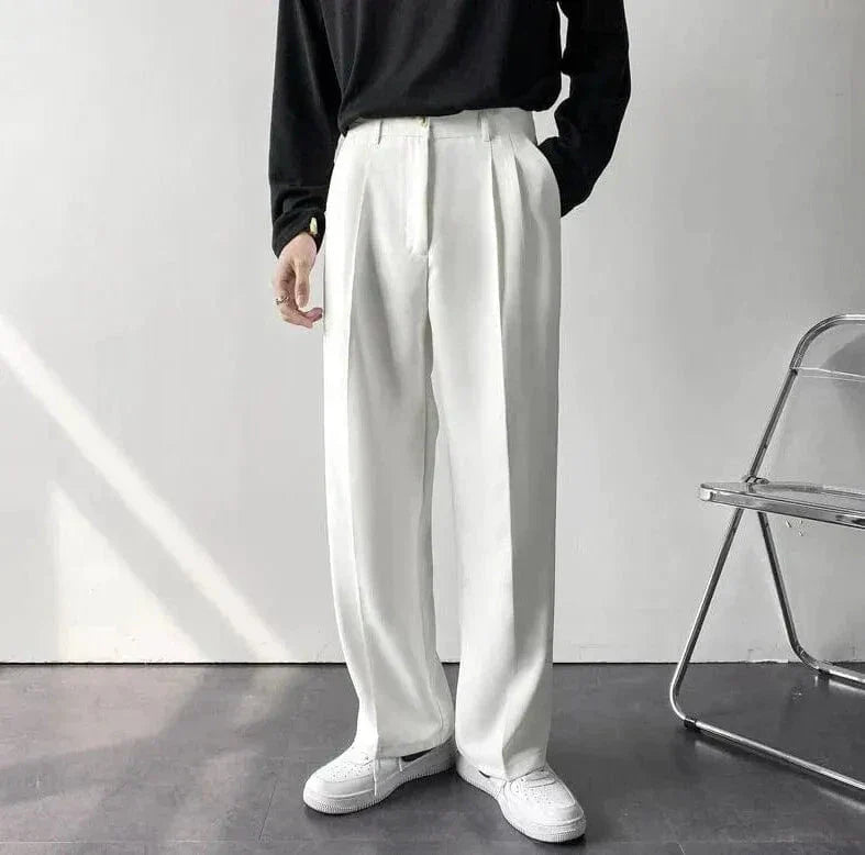 Waylynn Wide Leg Pants Unisex Premium Pleated Tailoring