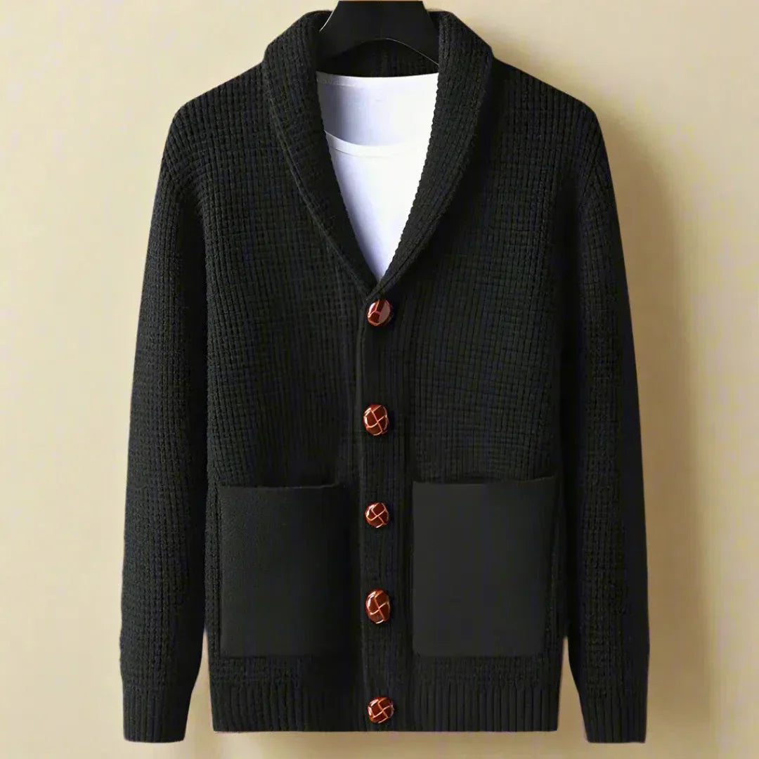Waylynn Timeless Shawl Cardigan For Unisex Textured Waffle Knit Layering