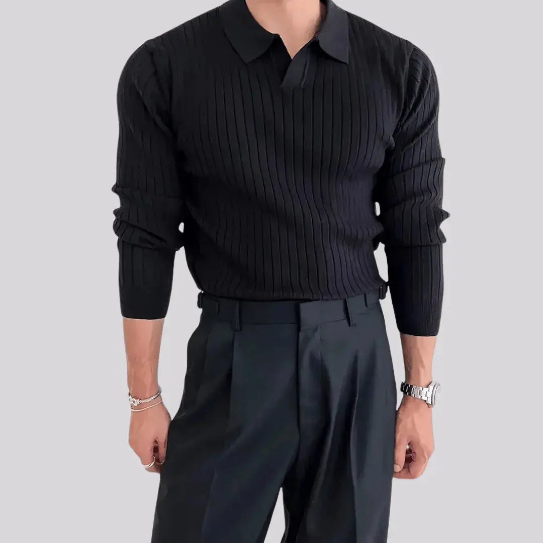 Mattia Muscle Fit Knit Sweater For Men Ultra Soft Stretch Knitwear Casual Everyday Wear
