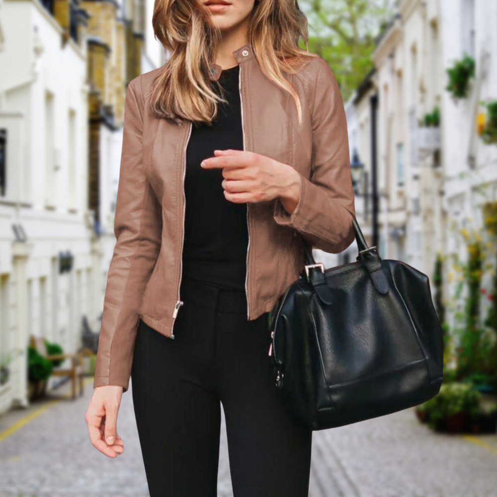 Street-Wave Leather Jacket For Women Chic Unique Design Premium Leather For Fashion Lovers