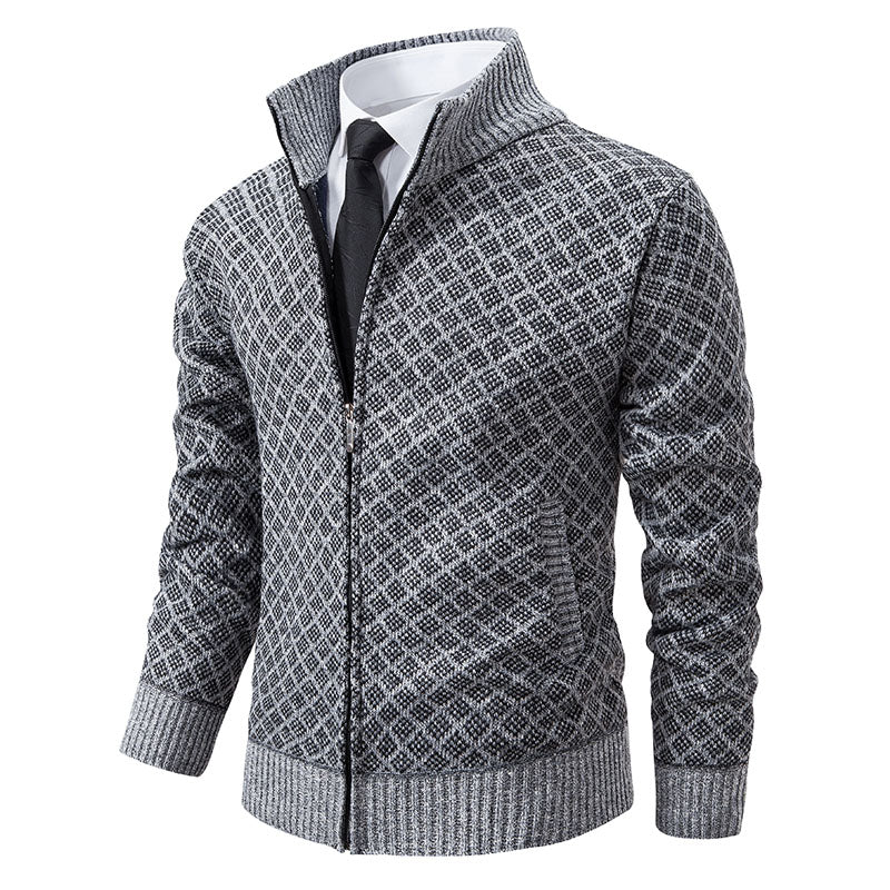 Street-Wave Knit Pullover For Men Warm Classic Design With Lightweight Outdoor Protection