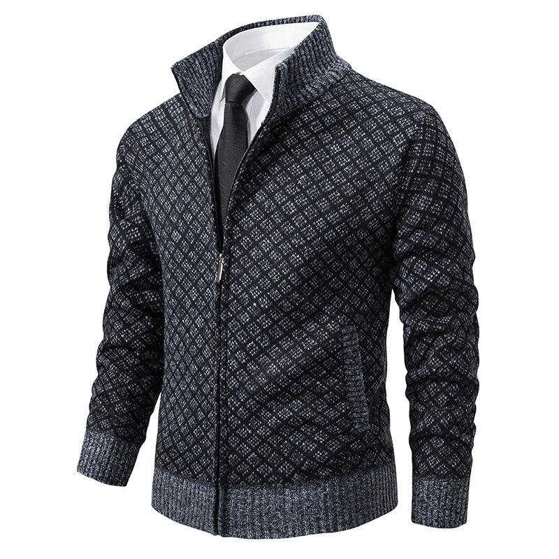 Street-Wave Knit Pullover For Men Warm Classic Design With Lightweight Outdoor Protection